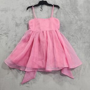 Windsor Dress Womens M Pink Babe Of The Hour Sleeveless Bow Back Babydoll Party